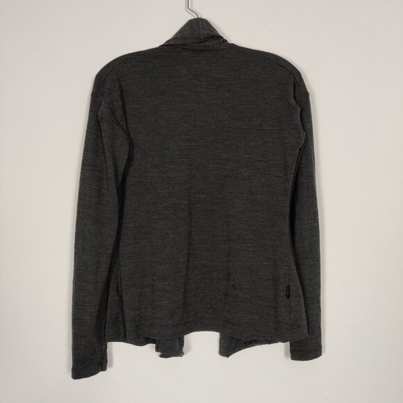 Icebreaker Women's Open Front Cardigan Size S Gray Merino Wool Knitwear Casual - Picture 5 of 8